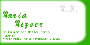 maria mizser business card